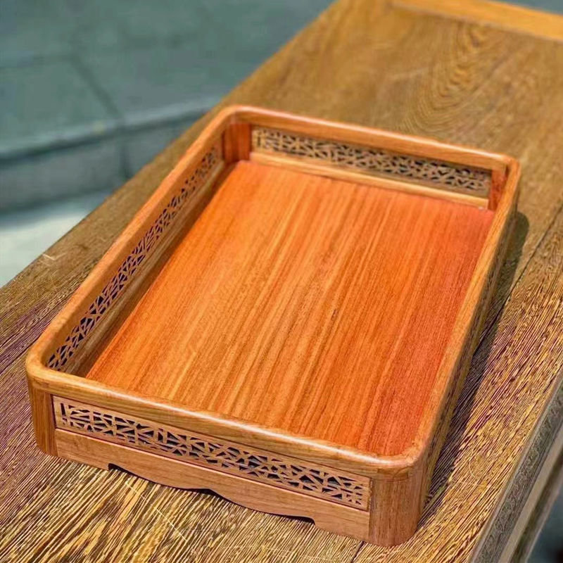 红木托盘花梨中式实果长