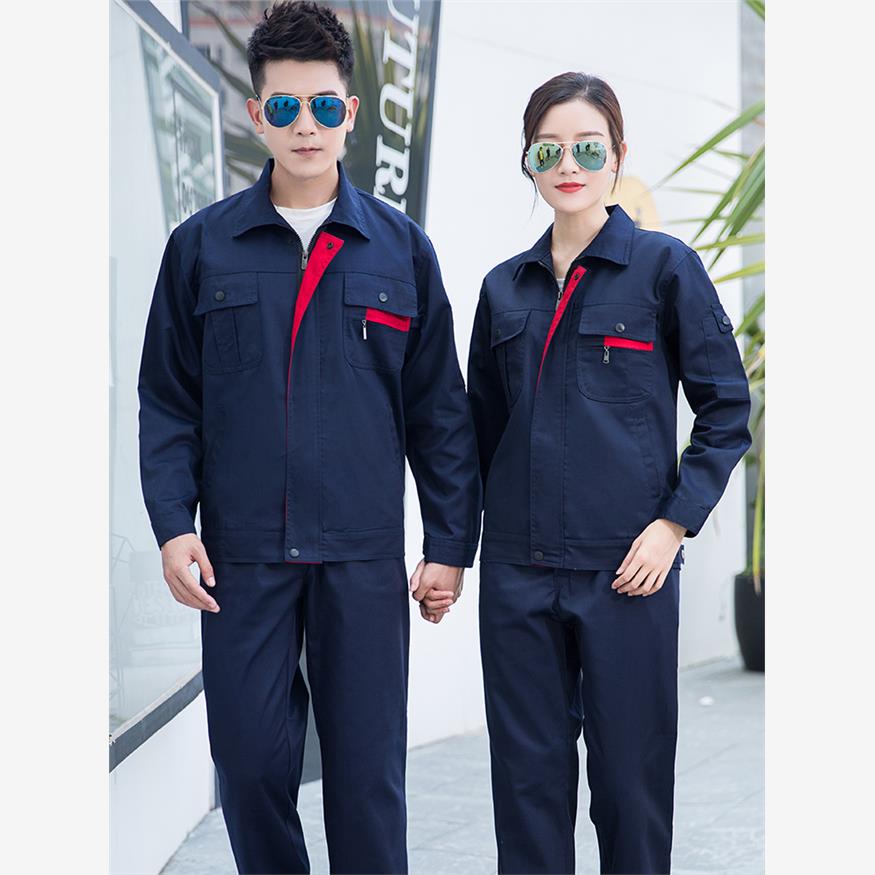 春秋工作服套装男工厂工人厂服耐磨长袖劳保服汽修工程服反光上衣