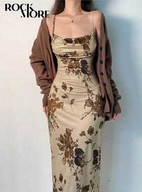 2023Y2K Vintage Party Long Dress Grunge Fairycore Maxi Dress