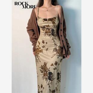 2023Y2K Vintage Party Long Dress Grunge Fairycore Maxi Dress