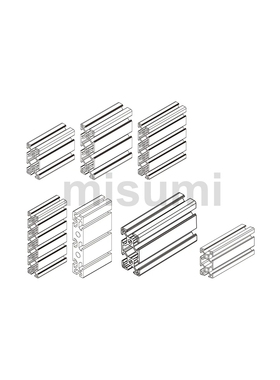 经济型 米思米 欧标30型材 槽宽8mm KLCF8-30120-6000 MISUMI