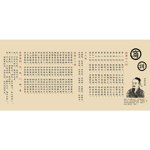 陶朱公商训生意经商圣范蠡画像挂画文财神招财商铺酒店开业装饰画