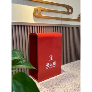 酒店售楼部收纳整理放置外箱免费定制文字铁艺烤漆 灭火器箱2只装