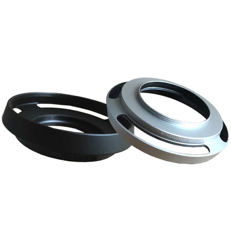 2色奥林巴斯14-42 EZ遮光罩EP5 EPL7 EM10 II饼干镜头37mm镂空罩