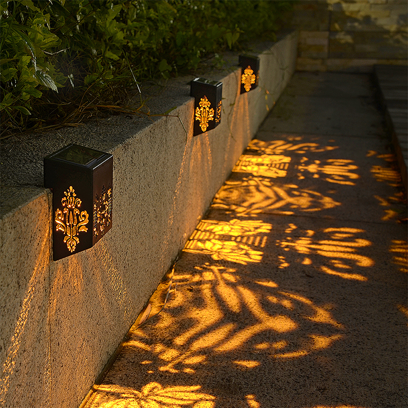 户外防水LED太阳能装饰投影壁灯门口阳台创意镂空庭院露台景观灯