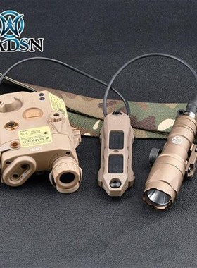 户外peq15单绿激光盒多功能镭射指示器m600c强光战术手电筒电池盒