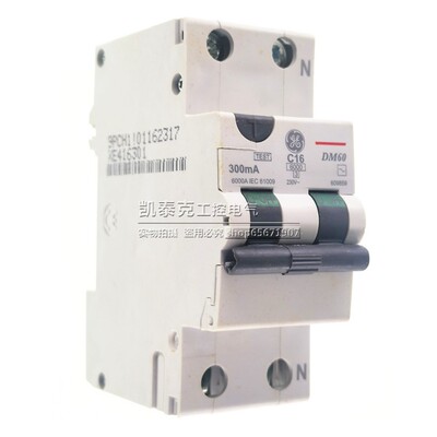美国GE通用电气漏电开关1P+N C16 300mA DM60 C16/300 609859