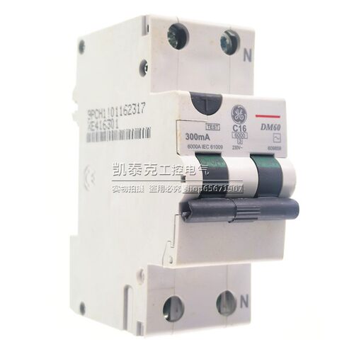 美国GE通用电气漏电开关1P+N C16 300mA DM60 C16/300 609859