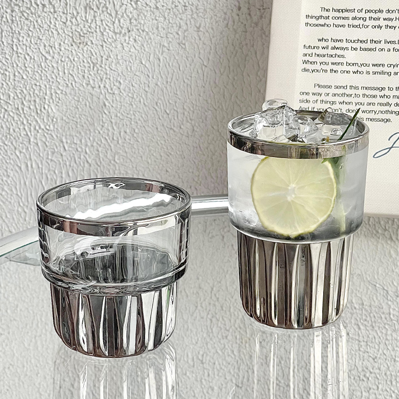 风太空银玻璃杯高颜值竖