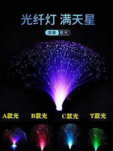 创意夜光公主仙女魔法棒女童星空光玩具荧光七彩投影灯闪光氛围
