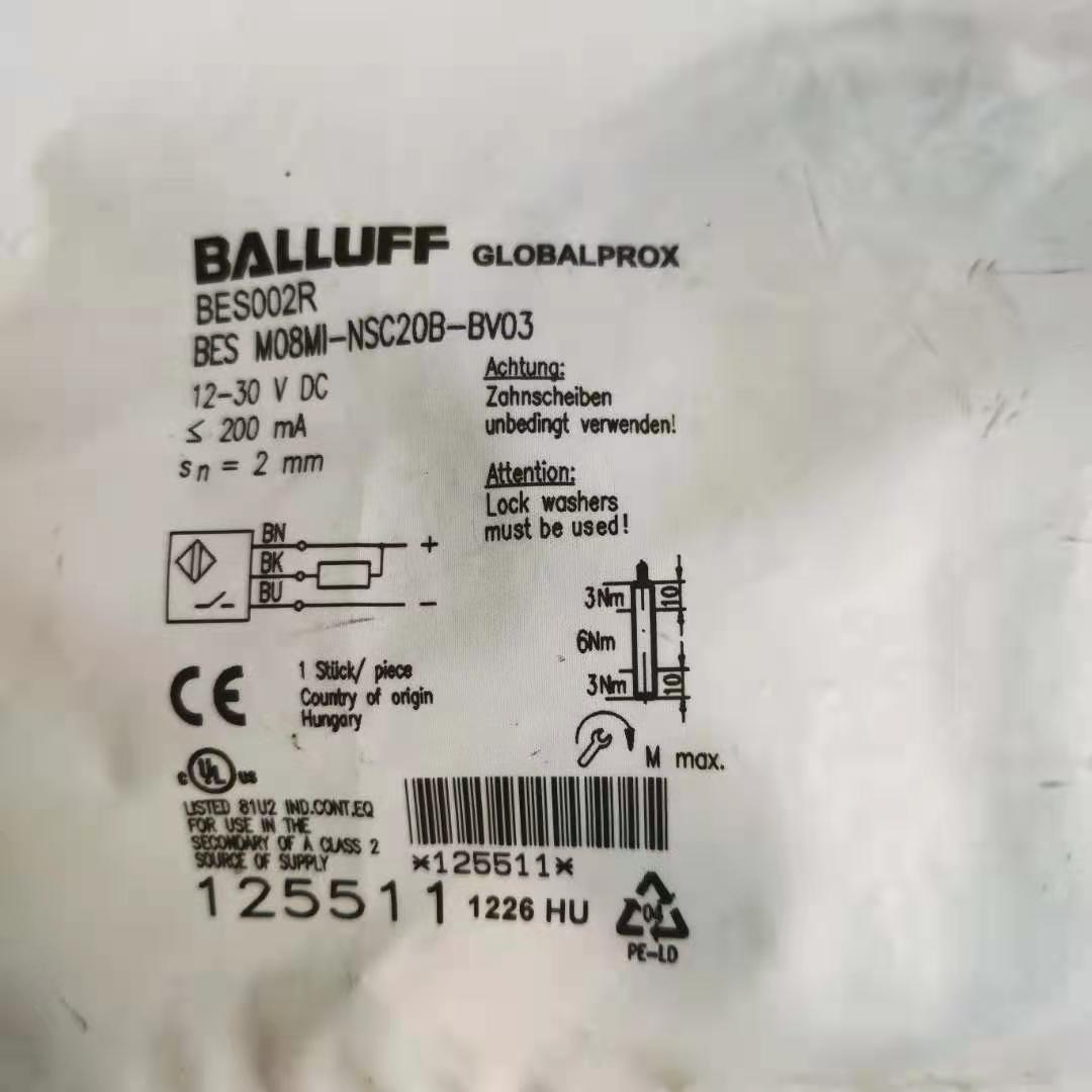 BALLUFF巴鲁夫接近开关BES002R BES M08MI-NSC20B-BV03现货
