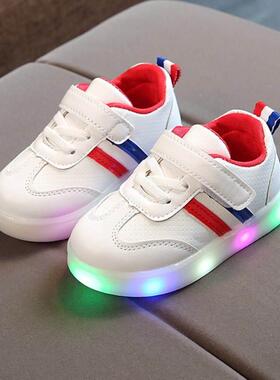 童鞋女童男童鞋summer shoes kids baby boys and girl LED shoes