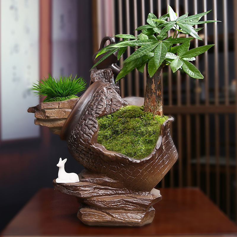 大口径陶瓷花盆粗透气古