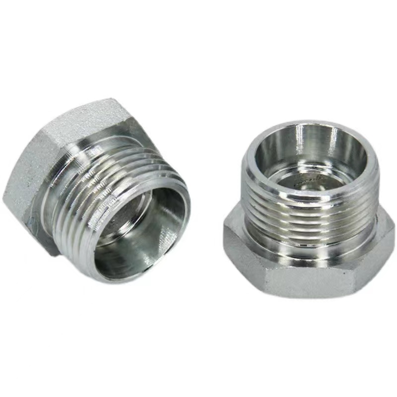 4C 4D接头公制油堵卡套式24°锥密封外螺纹堵头螺堵螺塞油塞永