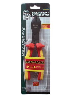 台湾宝工PM-916 8寸耐高压绝缘电工斜嘴钳斜口钳剪切钳200mm