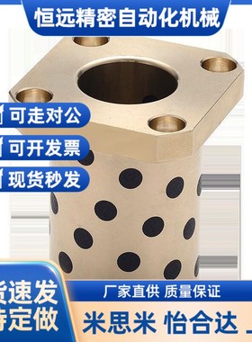 替代MPTSZ 6 8 10 12 13石墨铜套自润滑轴套耐磨方法兰定制 无油