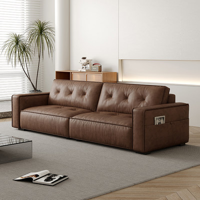 现代简约猫爪皮折叠沙发