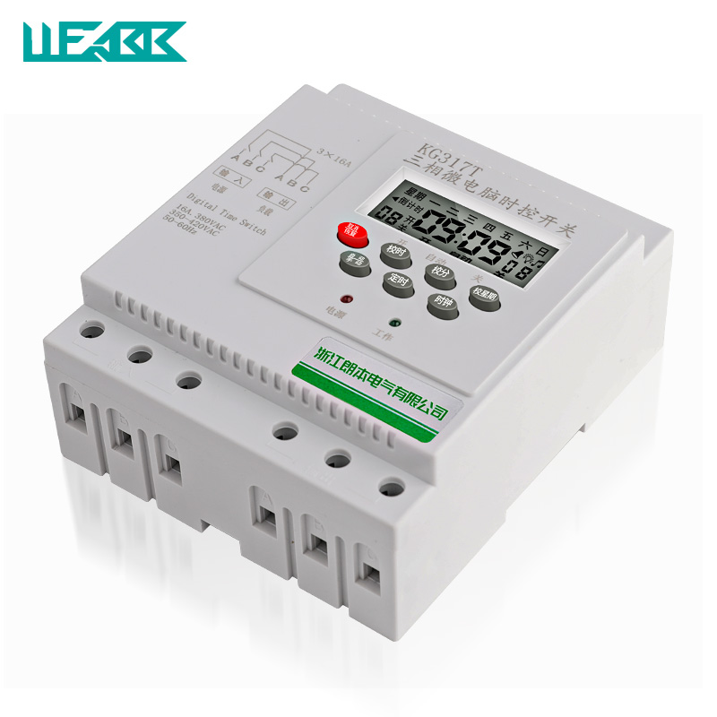 微电脑时控开关380v水泵智能定时器三相电机时间自动控制器