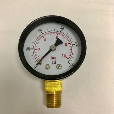 压力表 直径50mm 压力 0-10bar 150psi 螺纹 NPT1/4 立式