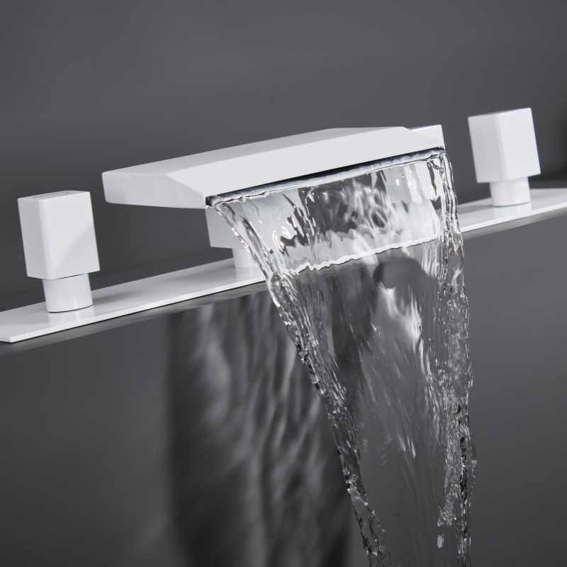 蜂虎鸟全铜白色泡池温泉池水龙头大流量三出水入墙式瀑布浴缸龙头,搬运/仓储/物流设备,其他起重搬运设备,淘宝优惠券,粉丝福利购,淘宝优惠卷