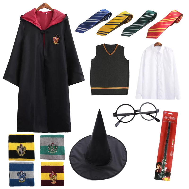 哈利波特魔法袍cosplay衣服 万圣节学院袍子斗篷周边动漫衣服披风