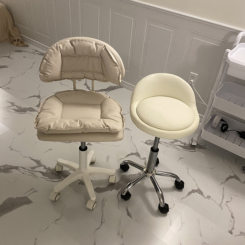 新款美容凳子美容院专用升降大工椅滑轮凳子理发店美甲靠背可升降