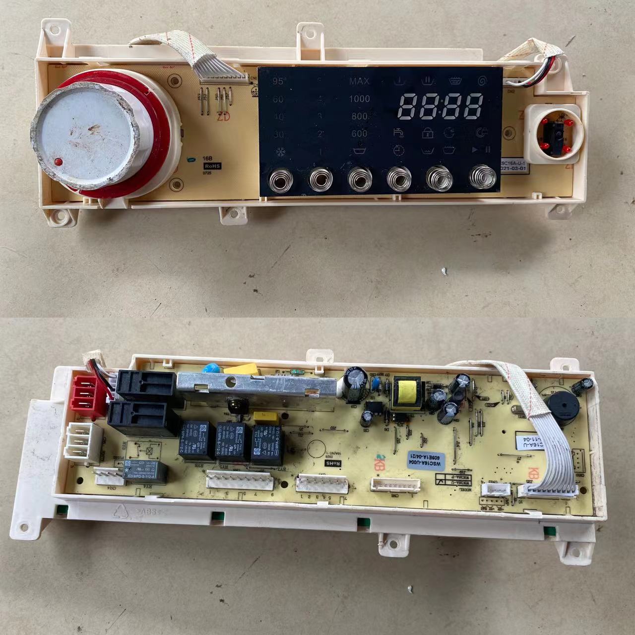 适用于滚筒洗衣机主板电脑板WSC16A-U004主板609E1A-04/21显示板