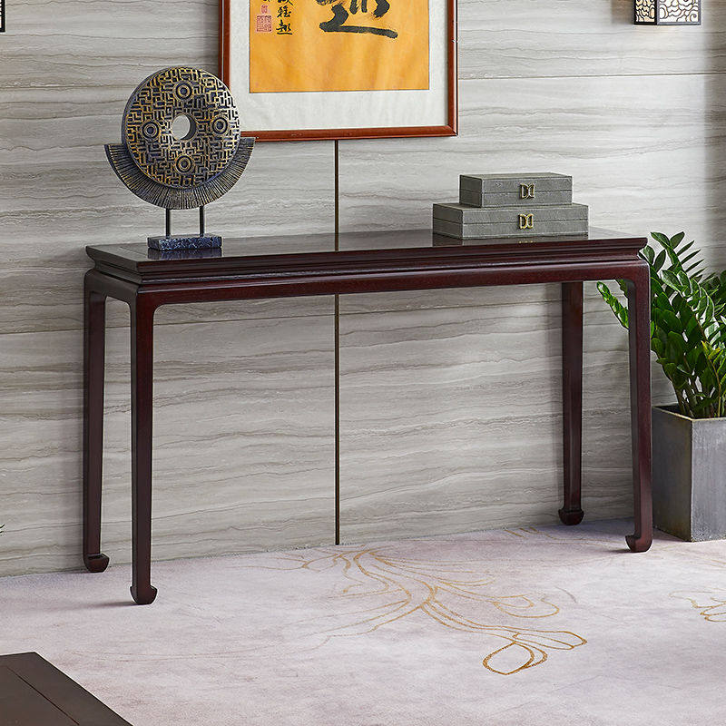 赞比亚紫檀条案古典中式仿古玄关桌案台长条古代明清古典客厅新款