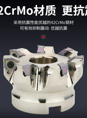 MEE190快进给双面铣刀盘XNEX080608通装金鹭山高90度方肩飞刀盘