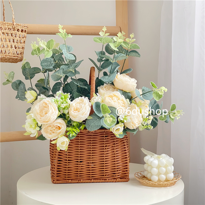 玫瑰花束仿真摆设客厅餐