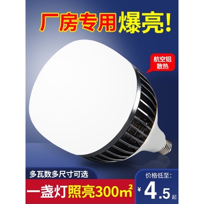 雷士大功率超亮节能led灯泡e27螺口吊灯仓房车间商铺工厂特亮强光
