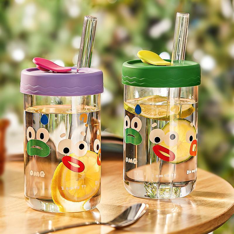 可重复使用奶茶杯玻璃女