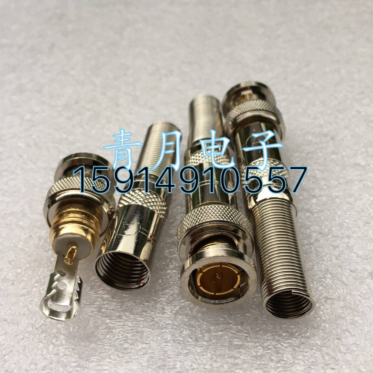 优质纯铜美式BNC公头 BNC-J-3 -5带弹簧尾焊接Q9公视频监控馈线头