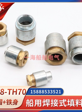 船用金属焊接式填料函TH8/13/16/19/24/28/34铜帽电料函电缆接头
