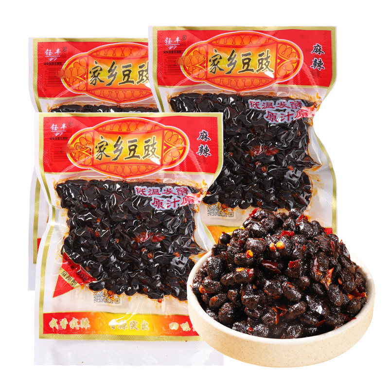 湖南豆豉3袋原味重庆风味回锅肉火锅冒菜麻辣烫豆鼓酱料永川商用