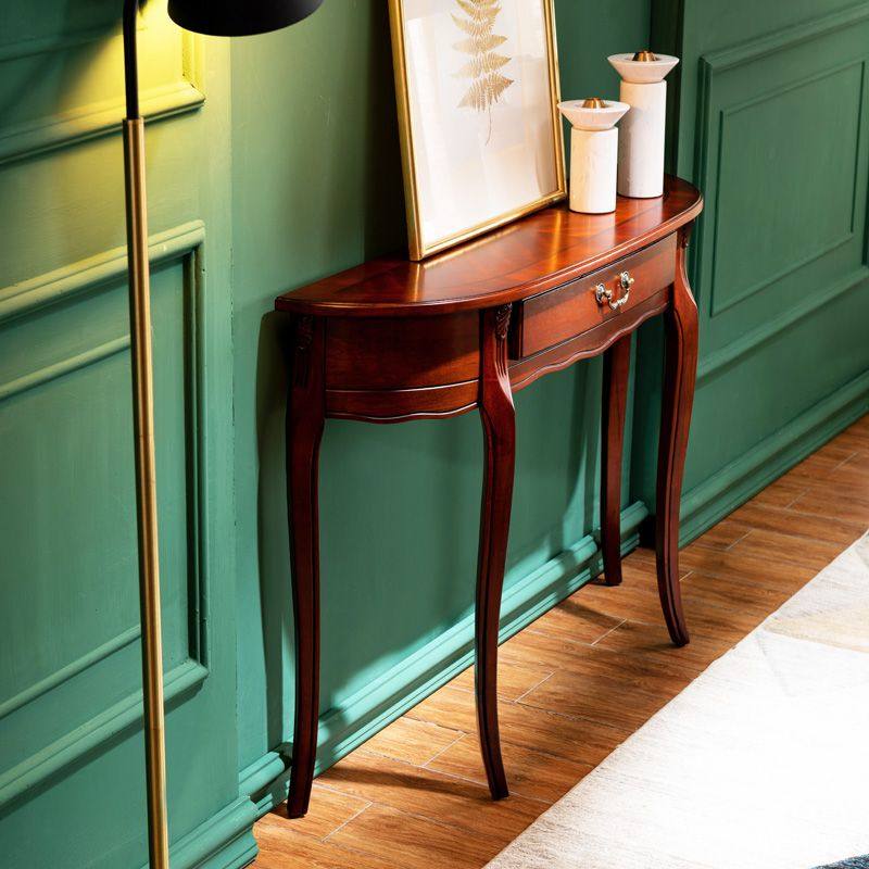 美式玄关柜进门入户靠墙玄关桌半圆柜子轻奢玄关台实木走廊门厅柜,橡塑材料及制品,其他塑料制品,淘宝优惠券,粉丝福利购,淘宝优惠卷