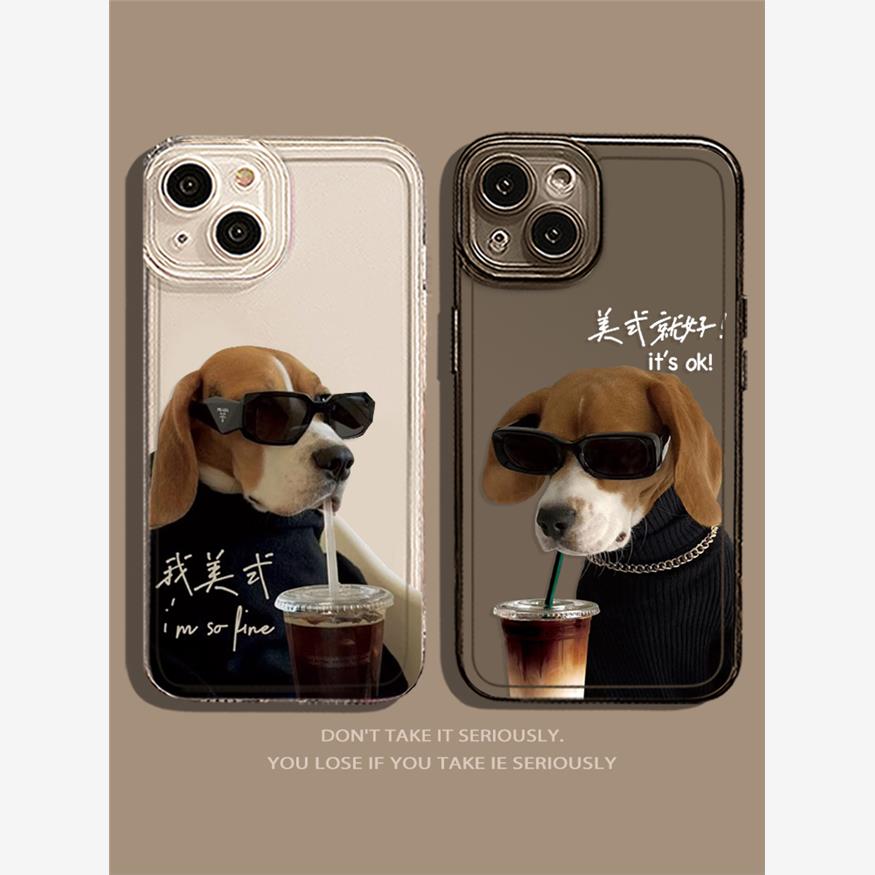 适用华为pura70手机壳mate60pro比格犬nova12冰美式11男生7荣耀100咖啡90情侣x50i小狗40透明硅胶magic5狗狗+