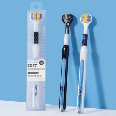 三面成人牙刷软毛牙周炎牙缝刷牙齿敏感专用男士女生刮舌苔清洁器