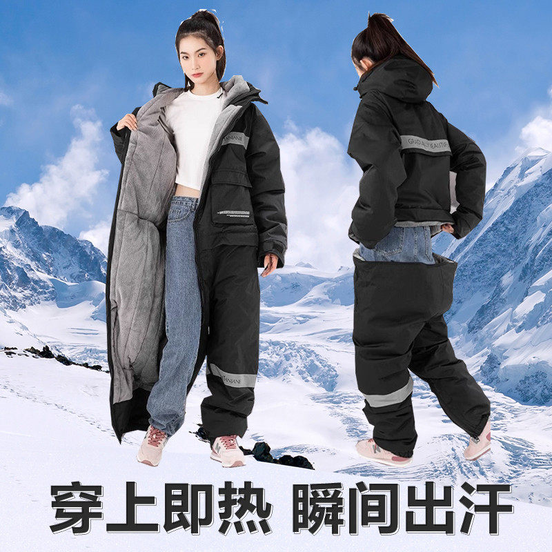 连体冷库防寒服防冻服低温冻库棉服工作服加厚军棉大衣冬季钓鱼服