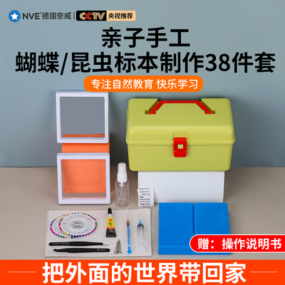 蝴蝶昆虫标本制作工具原虫标本diy材料包昆虫针展翅板标本展示框