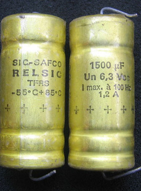 法国 SIC-SAFCO  1500uf/6.3V金色电解