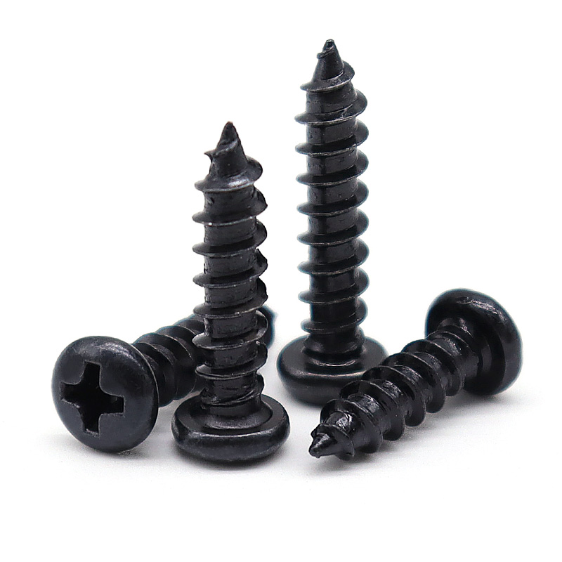 黑色盘头十字自攻螺丝圆