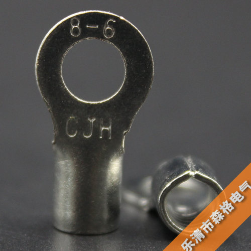 【厂家直销】冷压圆形裸端子 铜线耳 RNB8-6S 紫铜镀锡 单只价格
