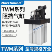 TTM50 亚德客阻挡气缸TWM50x30SKF 30SK TTH80 TDM63 TWH20 TDH25