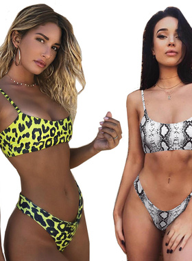 Snakeskin Bikini Women Swimwear Leopard Biquini Swim Suit