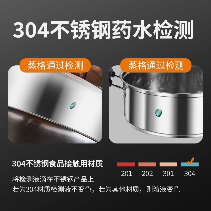 德国进口蒸锅304不锈钢加厚蒸笼多功能家用笼屉煮炖大容量电磁炉