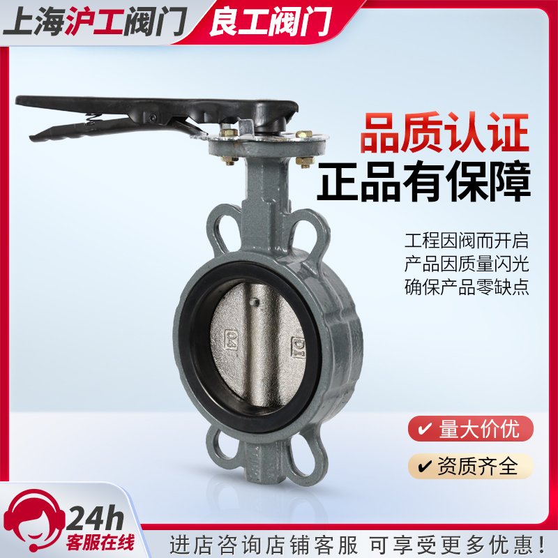 上海沪工铸钢软密封对夹