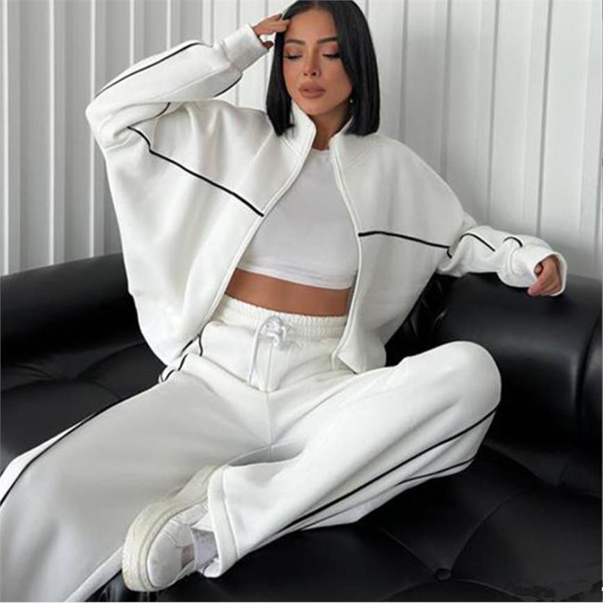 INS欧美运动服卫衣长裤套装女 hoodie pants tracksuit set women