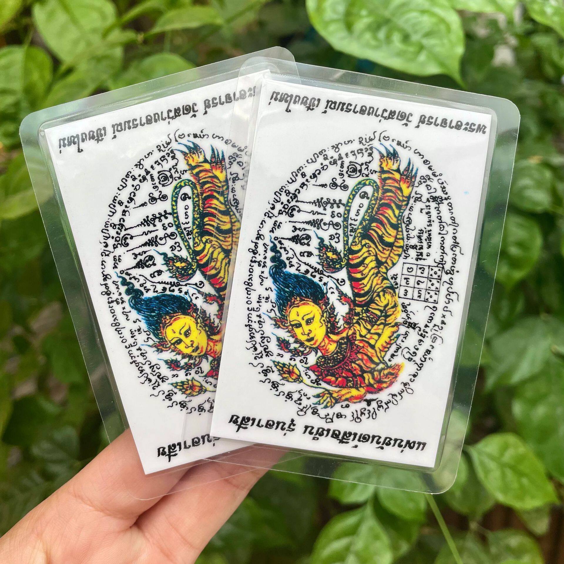 泰国佛牌 泰国特色手工 虎女符卡符片   可可