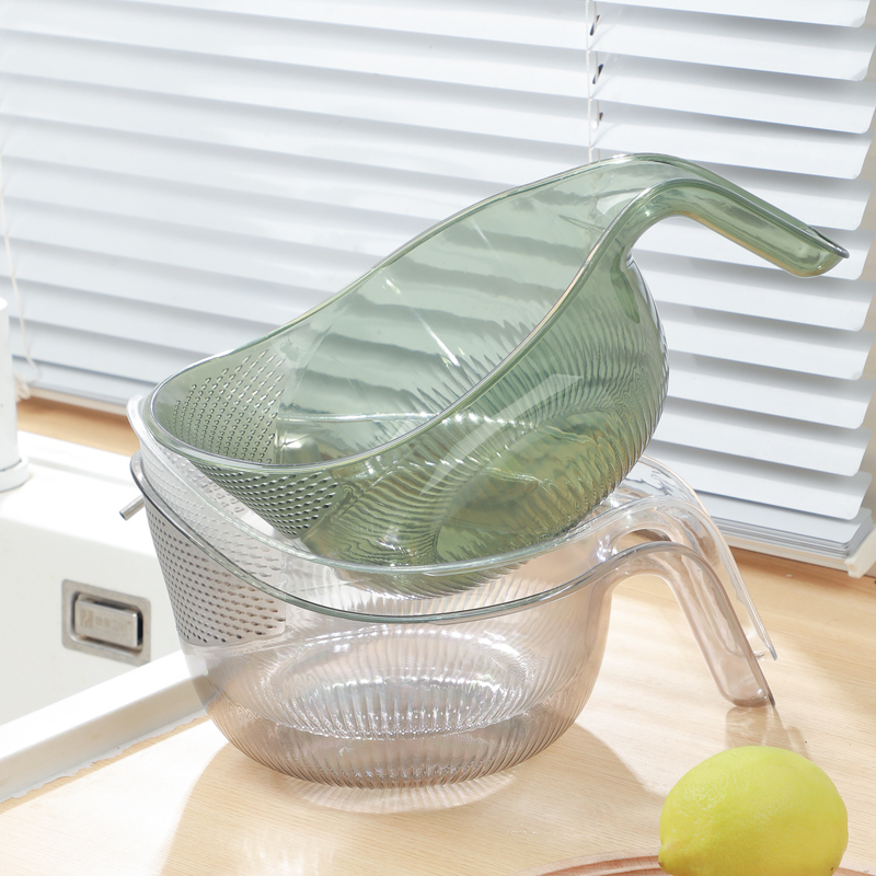 淘米神器洗米筛淘米盆不漏米厨房家用洗水果洗蔬菜盆过滤沥水篮子